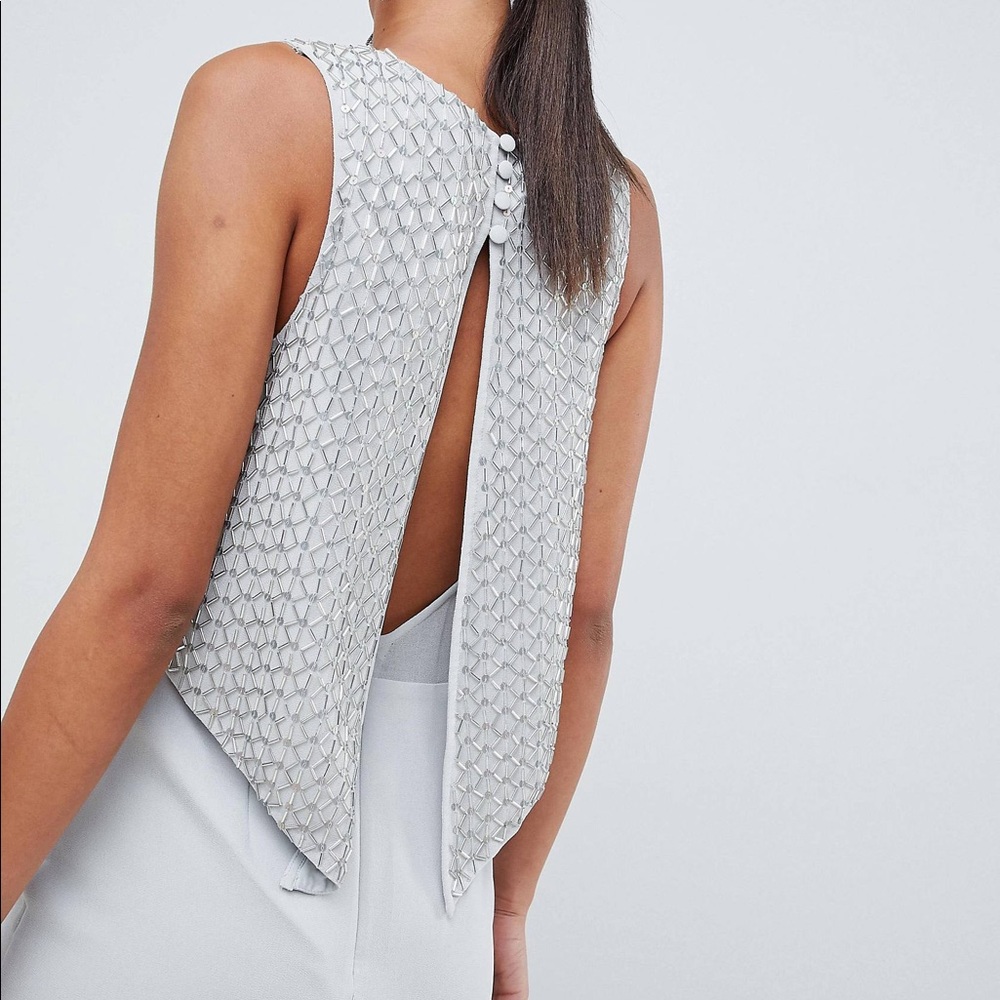 Embellished Pep Hem Gown